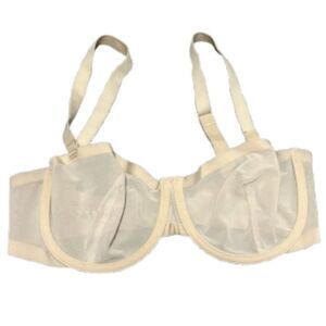 CUUP The Balconette Mesh Bra Sheer Nude Minimalist Capsule Lingerie Size 34E